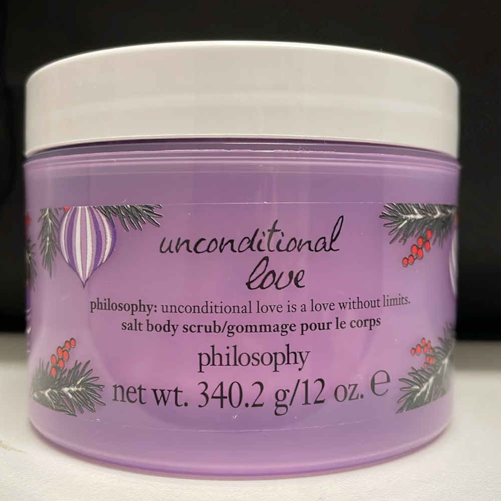 NEW Philosophy Unconditional Love 12 oz Salt Body Scrub HTF!
